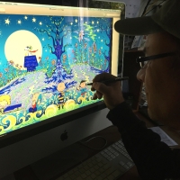 Dark Hall Mansion & Mike DuBois Get Trippy With Their New Peanuts Poster "Evening Celebration"